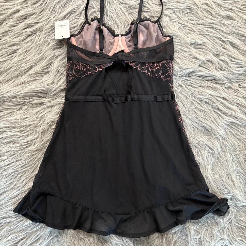 Auden Intimates & Sleepwear Lace Babydoll  Chemise‎ Black Womens XS - Picture 4 of 10